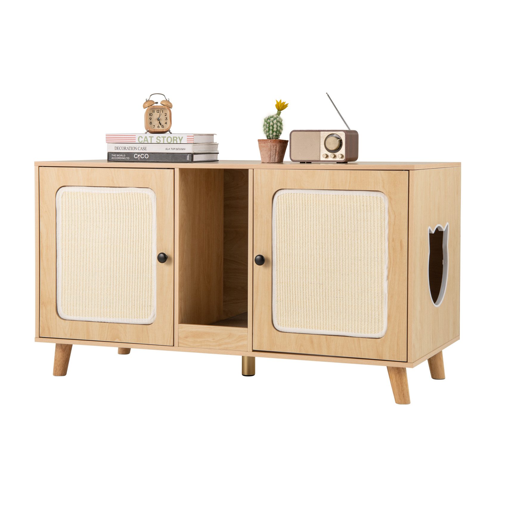 COSTWAY Tierhaus, Katzenhaus, Katzenschrank für Katzenklo, günstig online kaufen