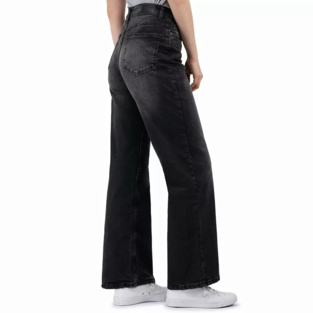 SUBLEVEL Weite Jeans Damen Jeans High Waist weiter Schnitt bequem und dehnb günstig online kaufen