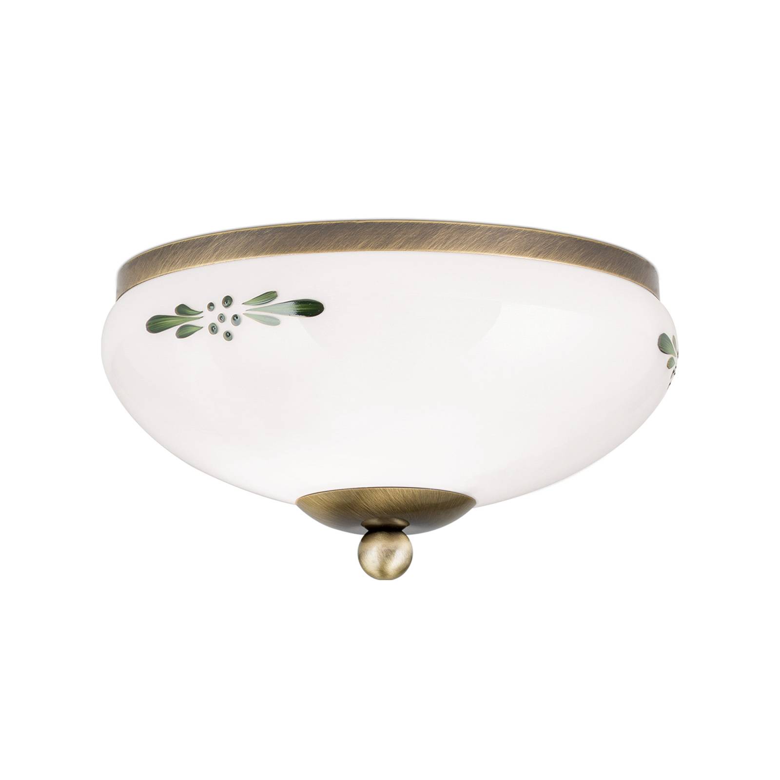 Deckenlampe Landhaus Patina opal grün Ø 21 cm günstig online kaufen