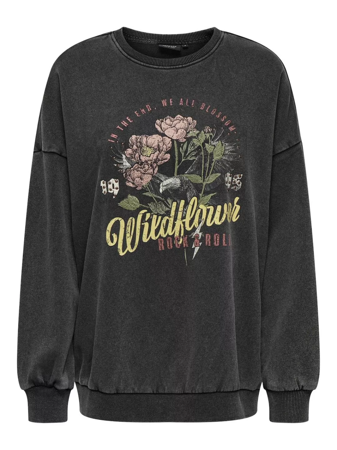 ONLY Sweatshirt "ONLLUCINDA L/S OVERSIZE WILD O-NECK SWT" günstig online kaufen