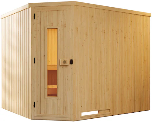 weka Sauna »Element-Ecksauna VARBERG 4«, vorgefertigte Elemente, isolierte günstig online kaufen