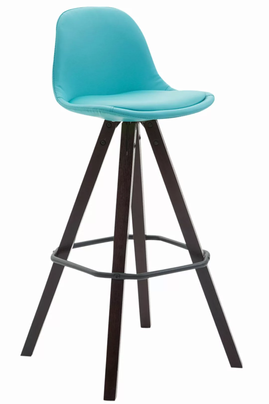 Barhocker Franklin Vollgepolstert Kunstleder Square Cappuccino (eiche) Blau günstig online kaufen