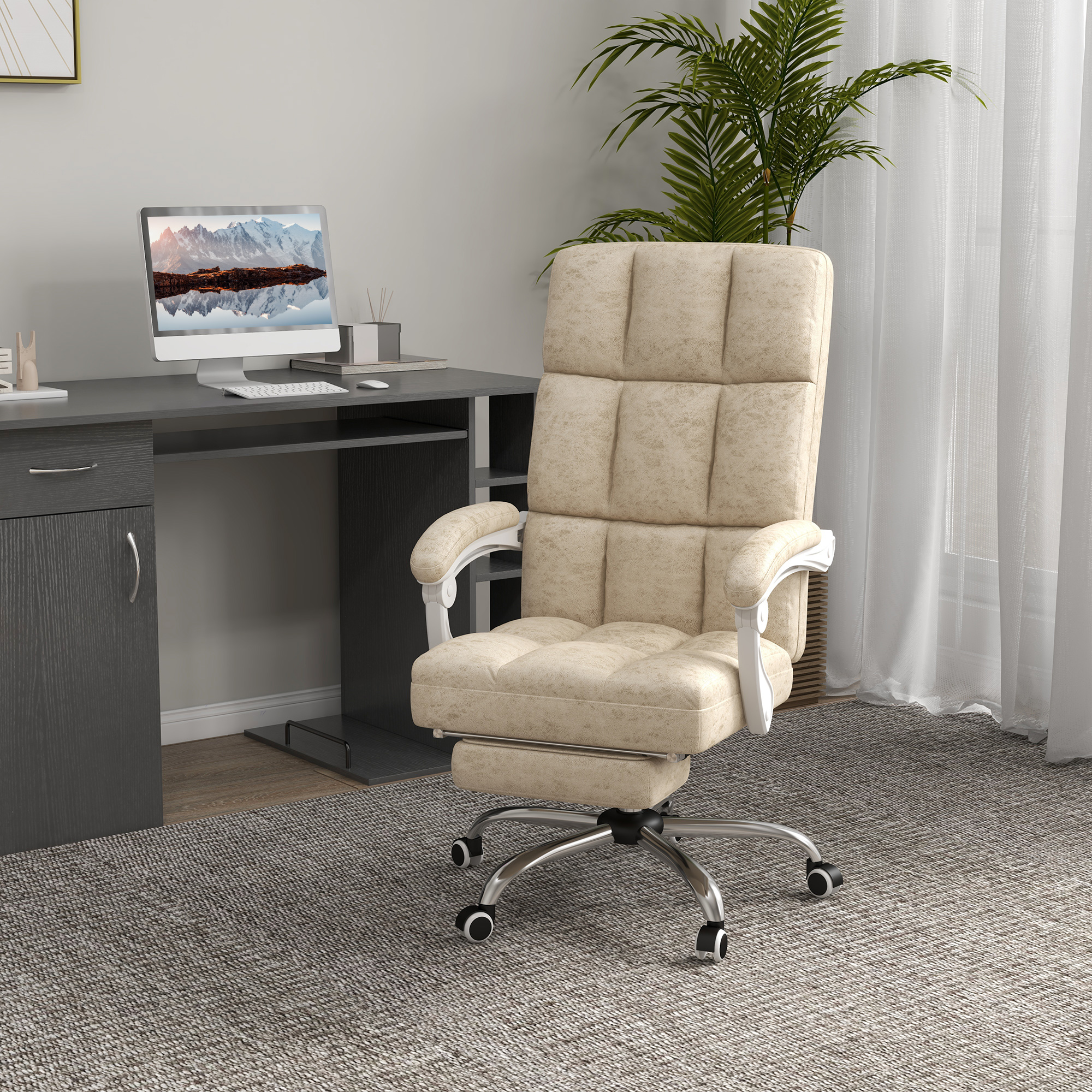 Vinsetto Bürostuhl mit Vibrationsmassage, Ergonomischer Schreibtischstuhl m günstig online kaufen