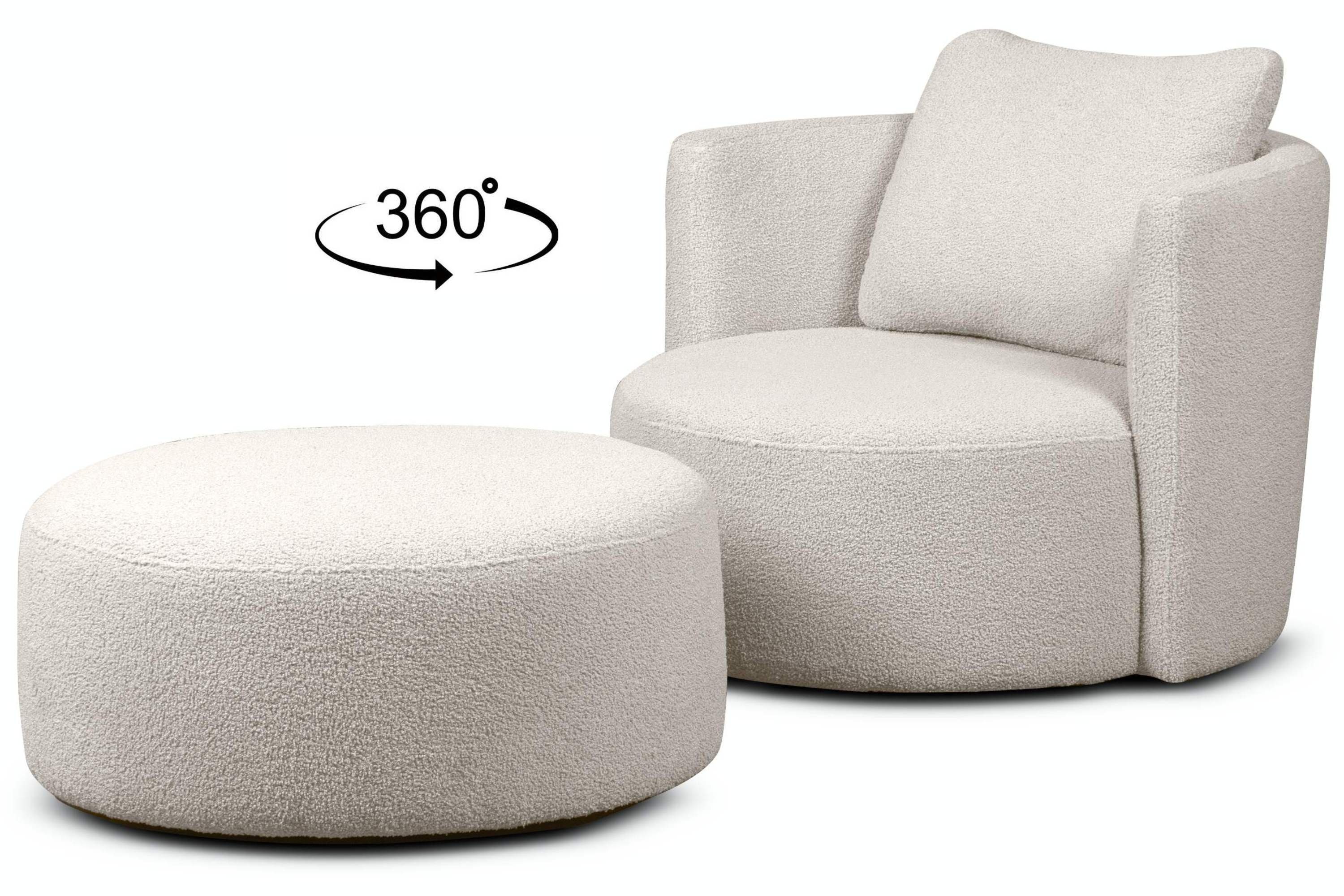 KONSIMO® Drehsessel RAGGI Sessel mit Sitzhocker, günstig online kaufen