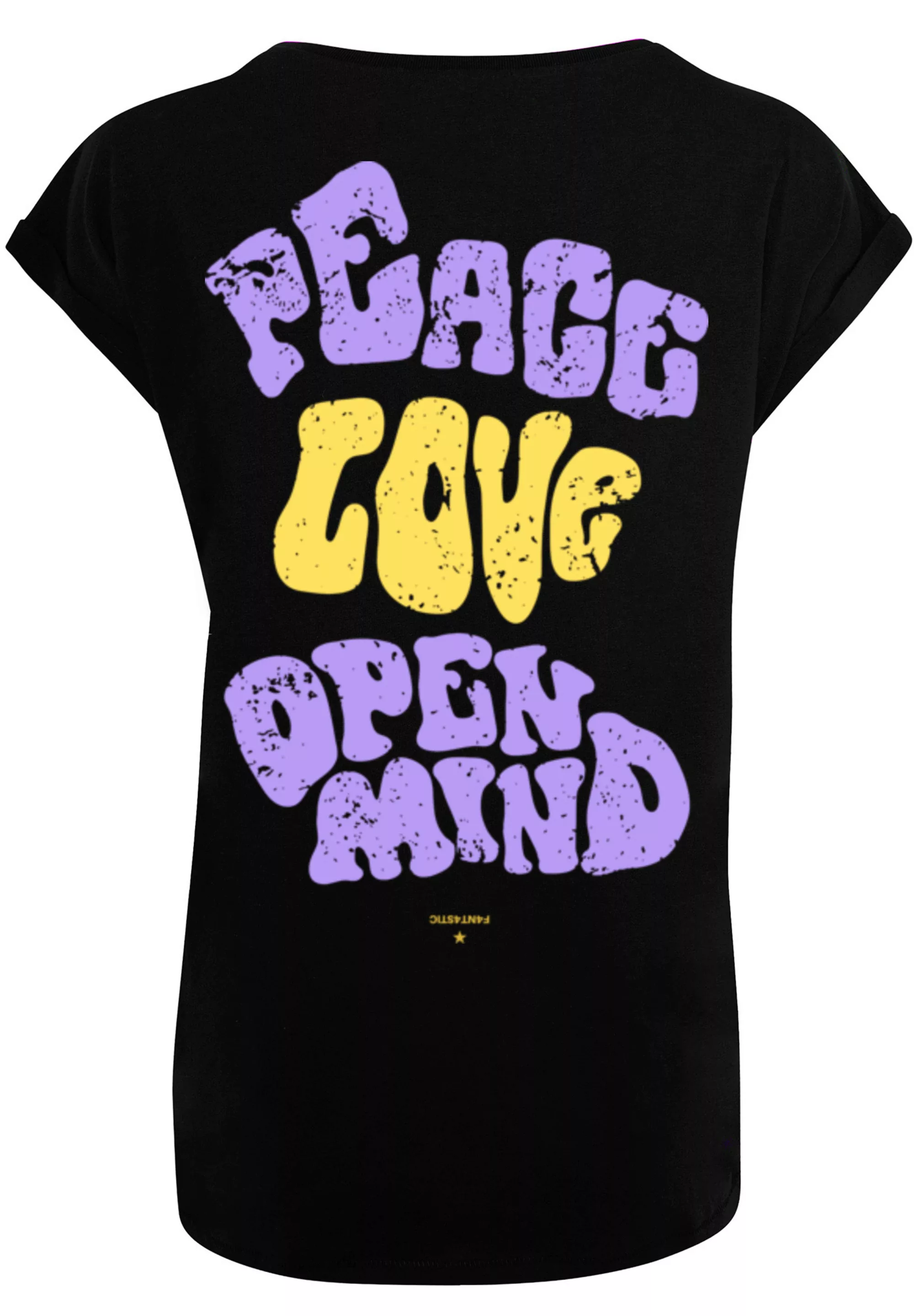 F4NT4STIC T-Shirt "Peace Love and Open Mind", Print günstig online kaufen