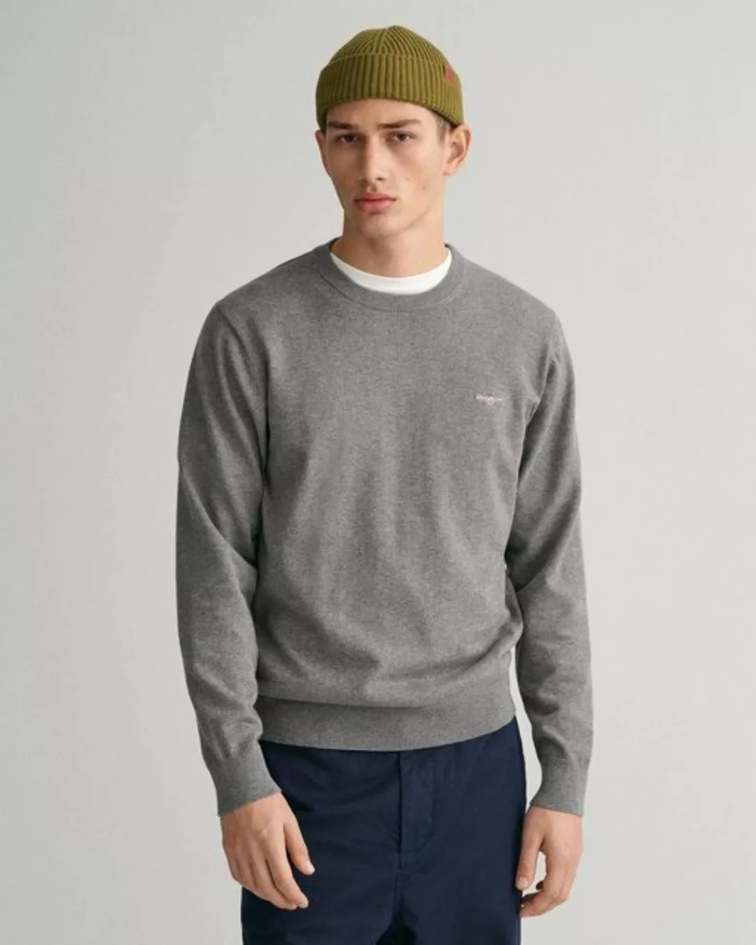 Gant Strickpullover Rundhals-Pullover günstig online kaufen