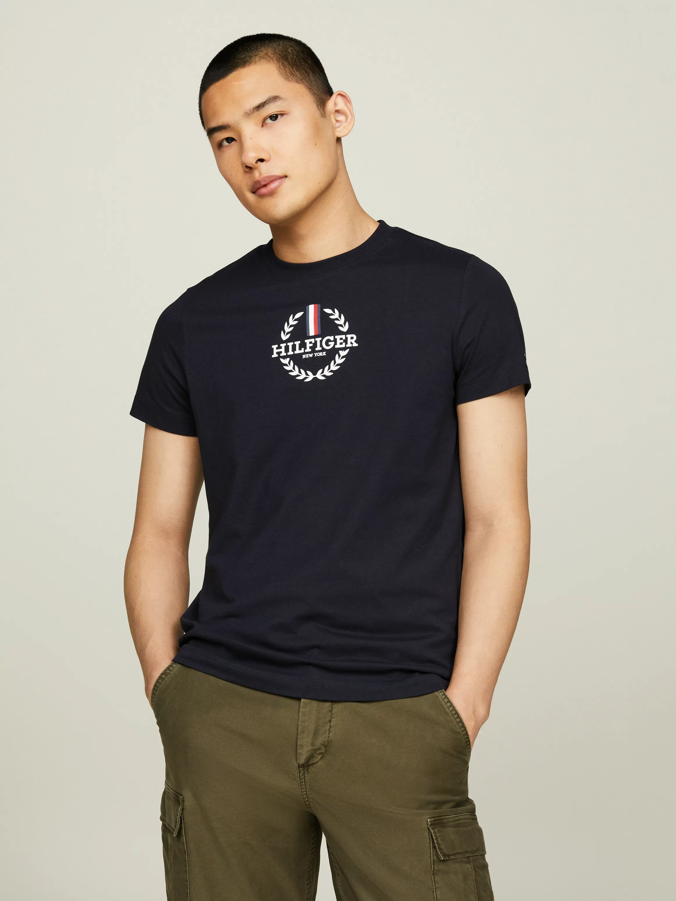 Tommy Hilfiger T-Shirt "GLOBAL STRIPE WREATH TEE" günstig online kaufen