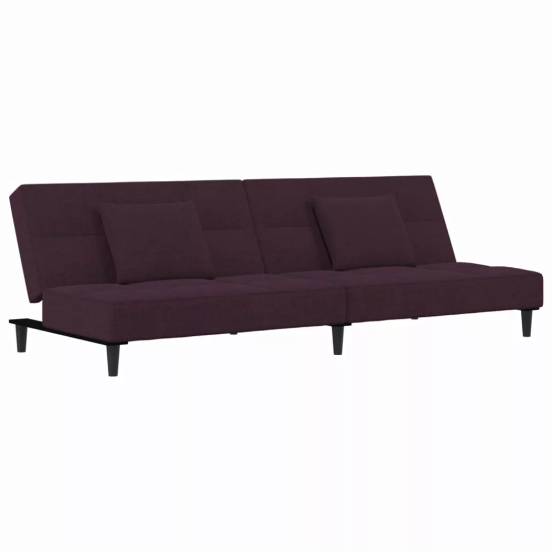 Vidaxl Schlafsofa 2-sitzer Mit 2 Kissen Lila Stoff günstig online kaufen