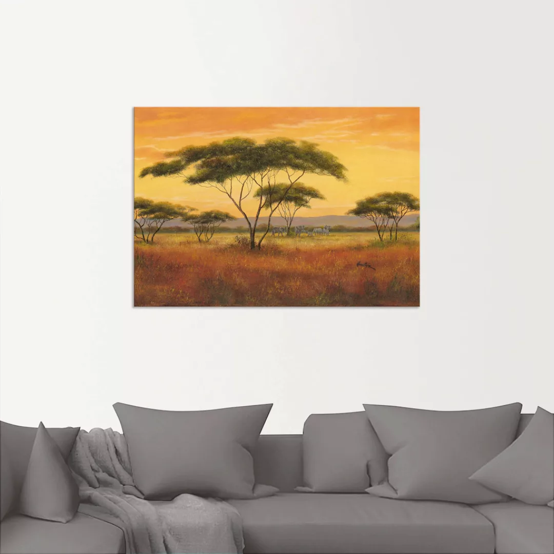 Artland Wandbild "Afrikalandschaft", Afrika, (1 St.), als Alubild, Outdoorb günstig online kaufen