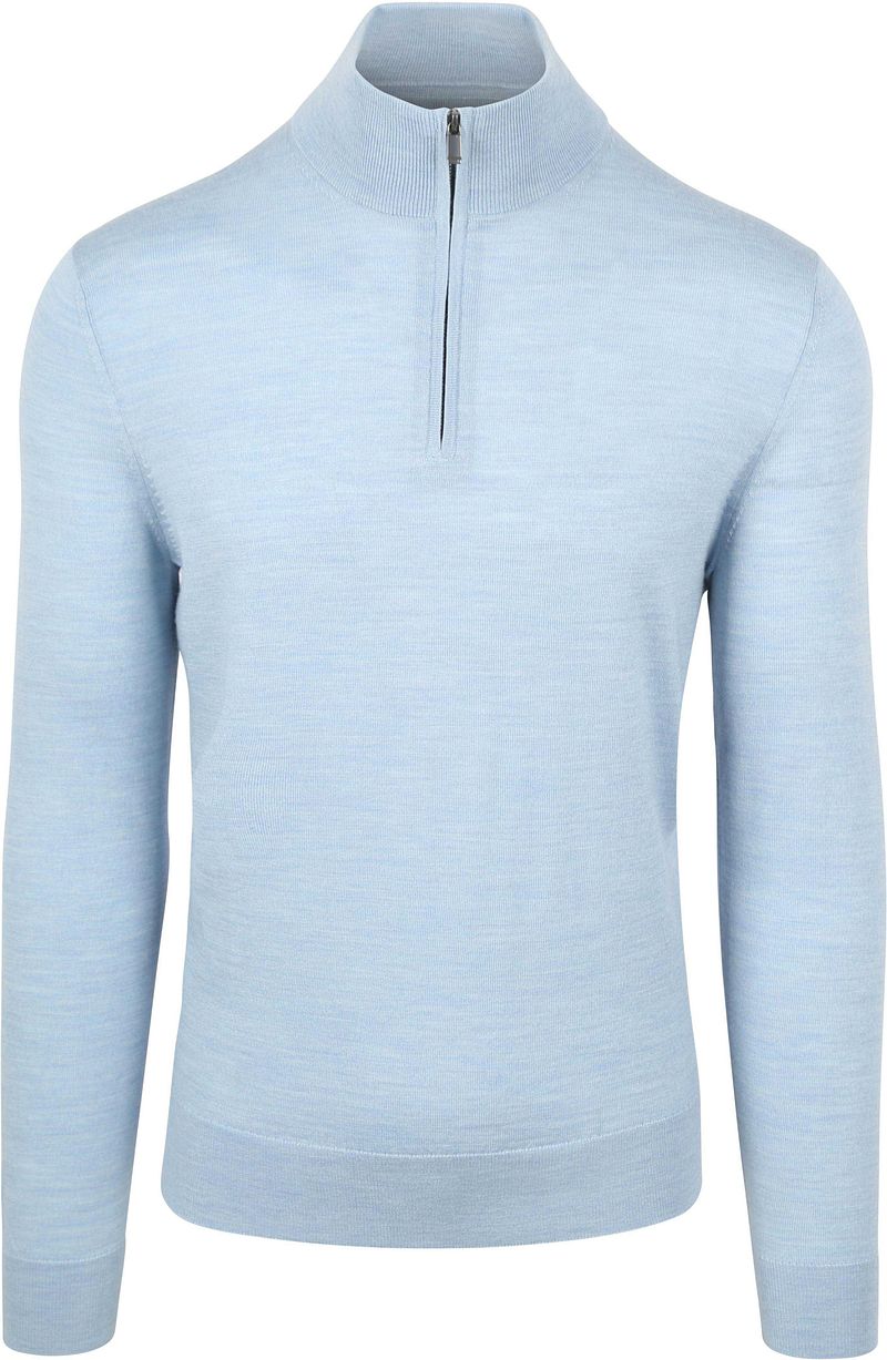 Suitable Merino Half Zip Pullover Hellblau - Größe XXL günstig online kaufen