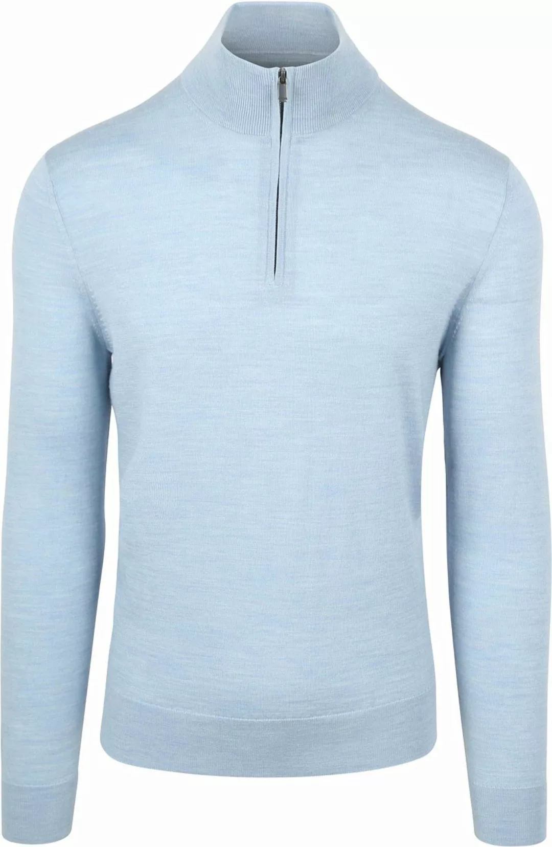 Suitable Merino Half Zip Pullover Hellblau - Größe S günstig online kaufen