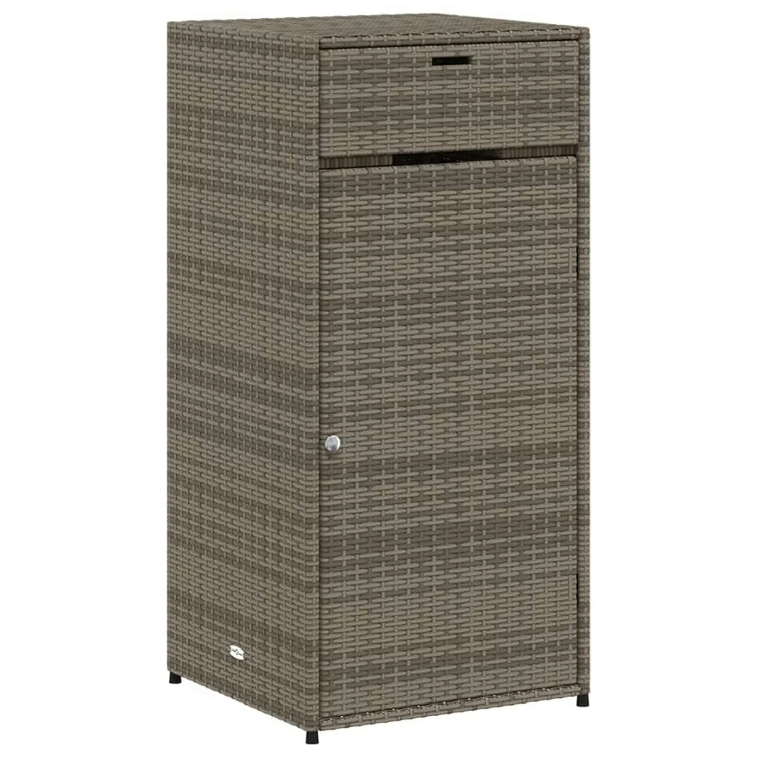 vidaXL Gartenschrank Grau 55x55x111 cm Poly Rattan günstig online kaufen