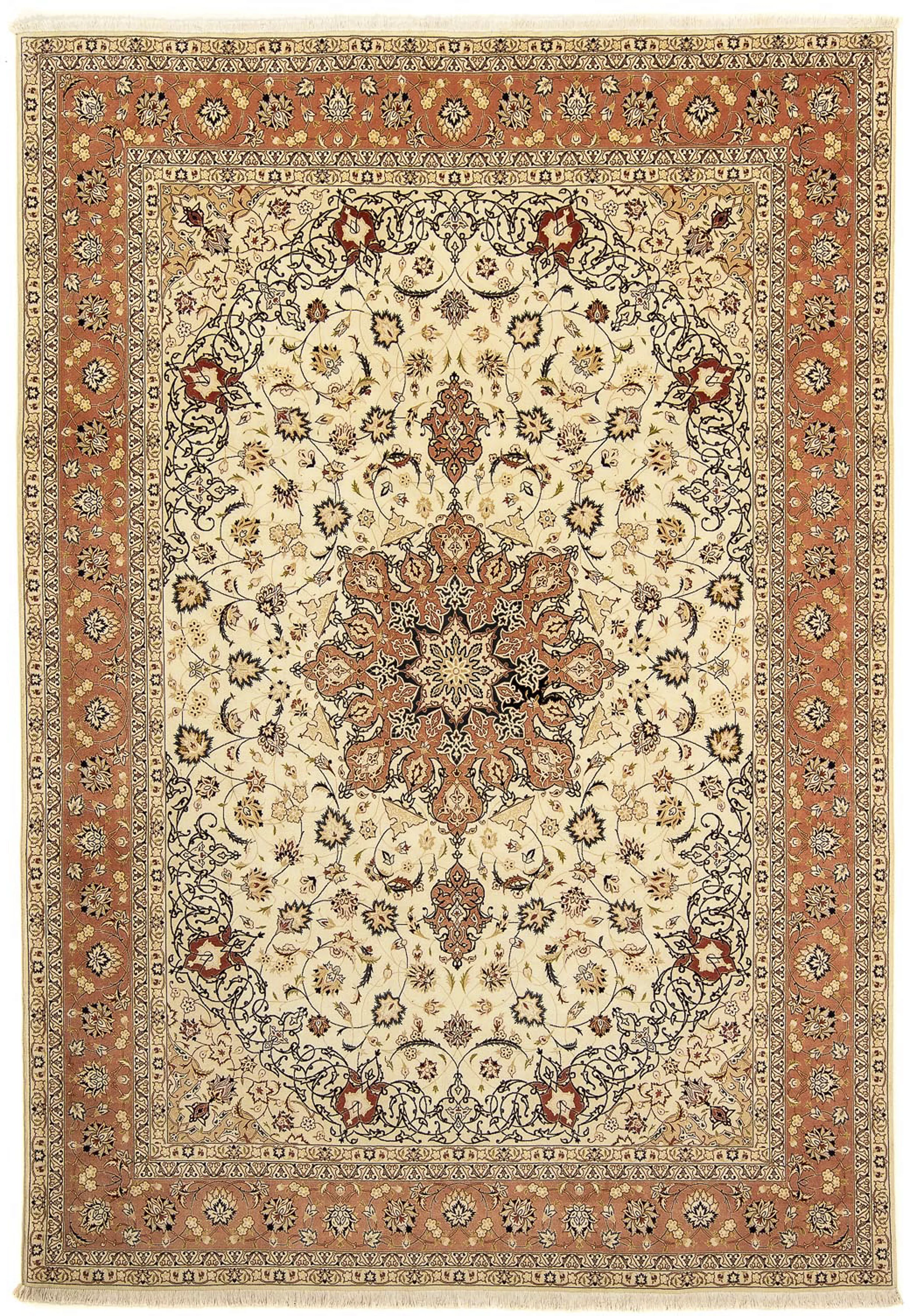 morgenland Orientteppich »Perser - Täbriz - Royal - 352 x 254 cm - beige«, günstig online kaufen