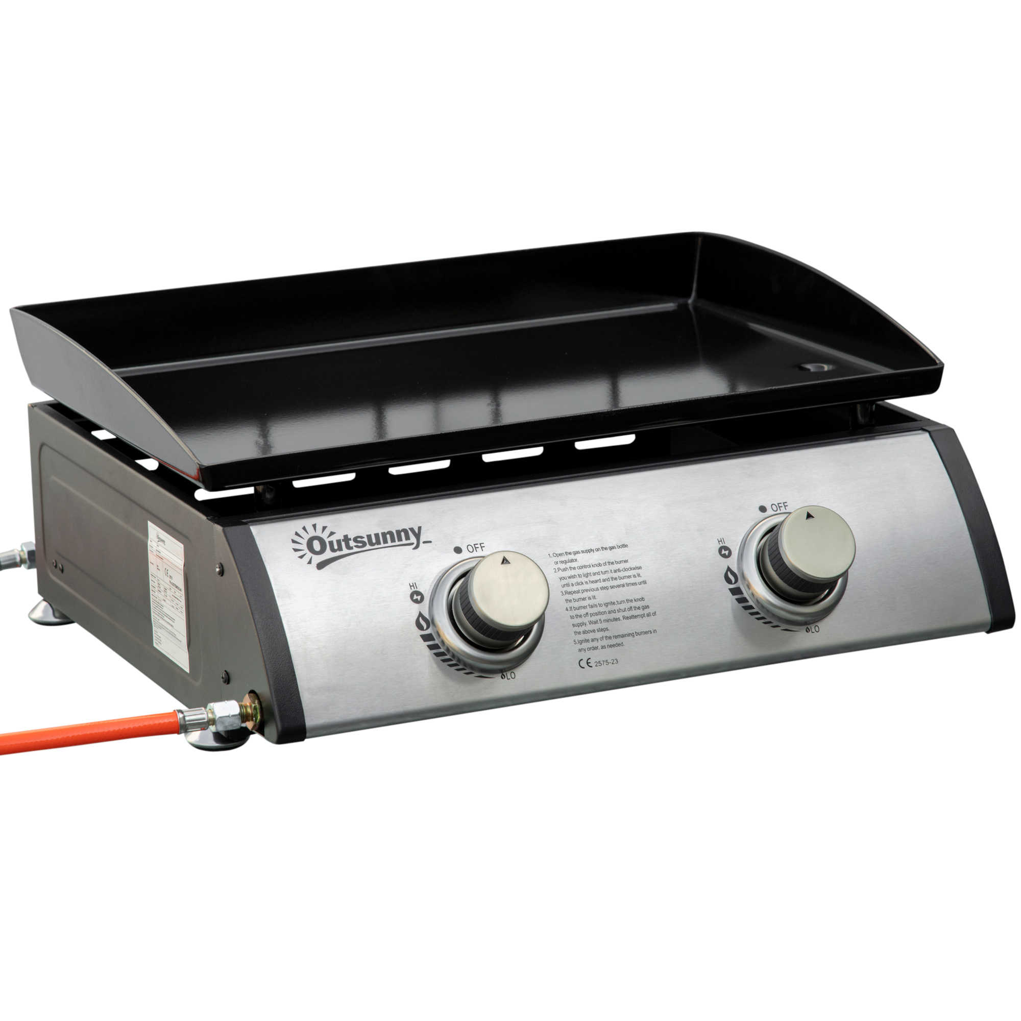 Outsunny Gasgrill Stahl B/H/L: ca. 46x21x48,5 cm günstig online kaufen