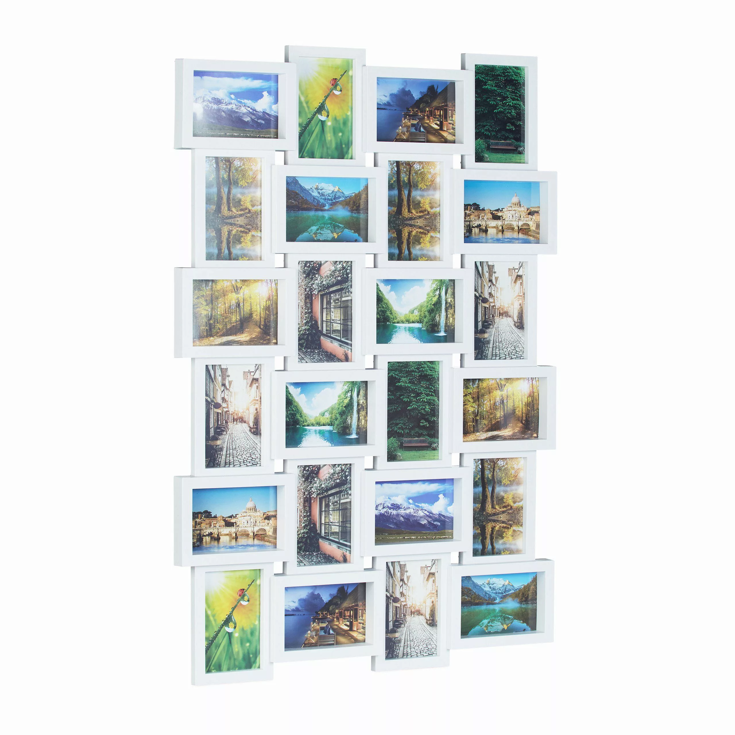 relaxdays Staffelbilderrahmen Bilderrahmen für 24 Fotos, günstig online kaufen