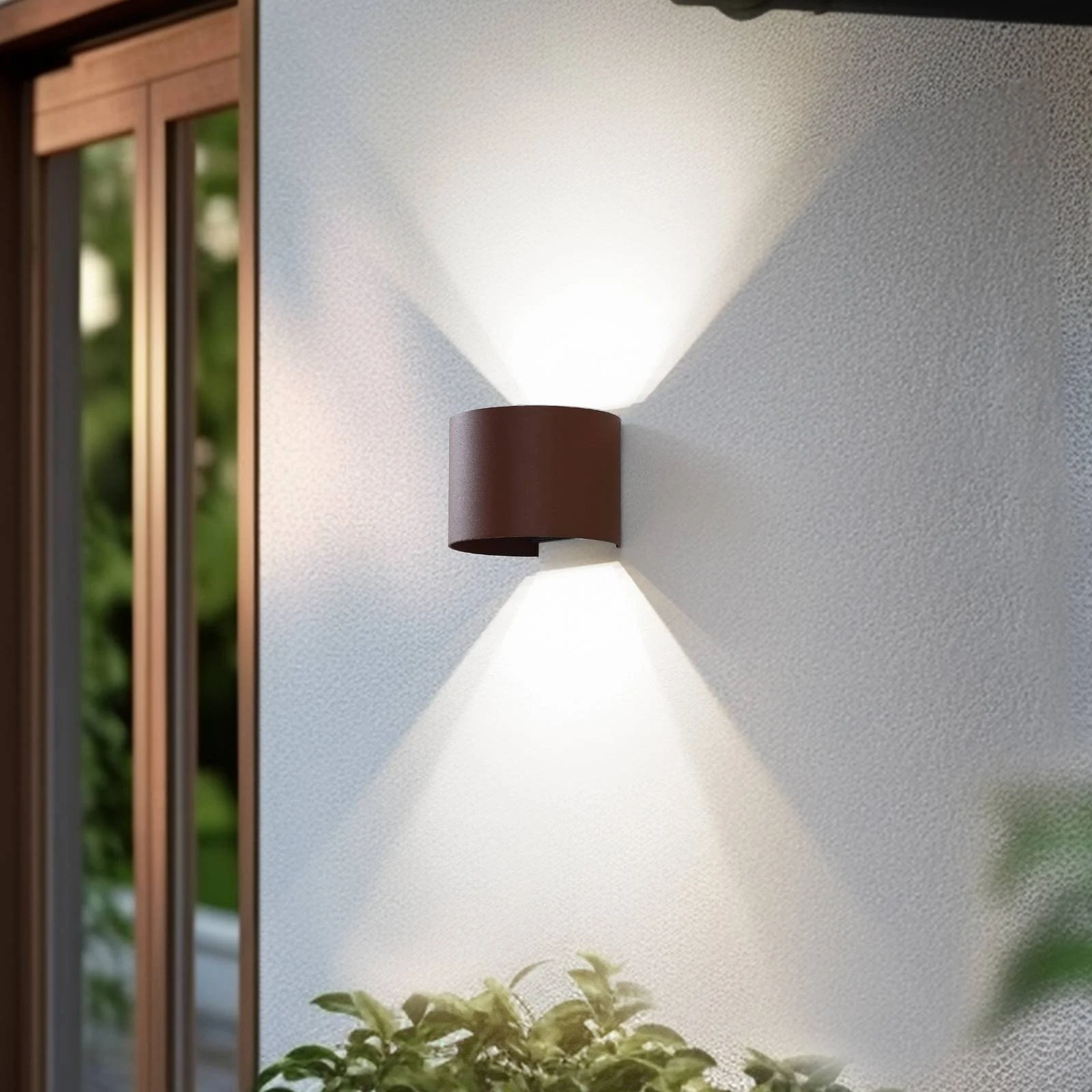 Lindby Smart LED-Außenwandlampe Dara rost rund CCT RGB Tuya günstig online kaufen