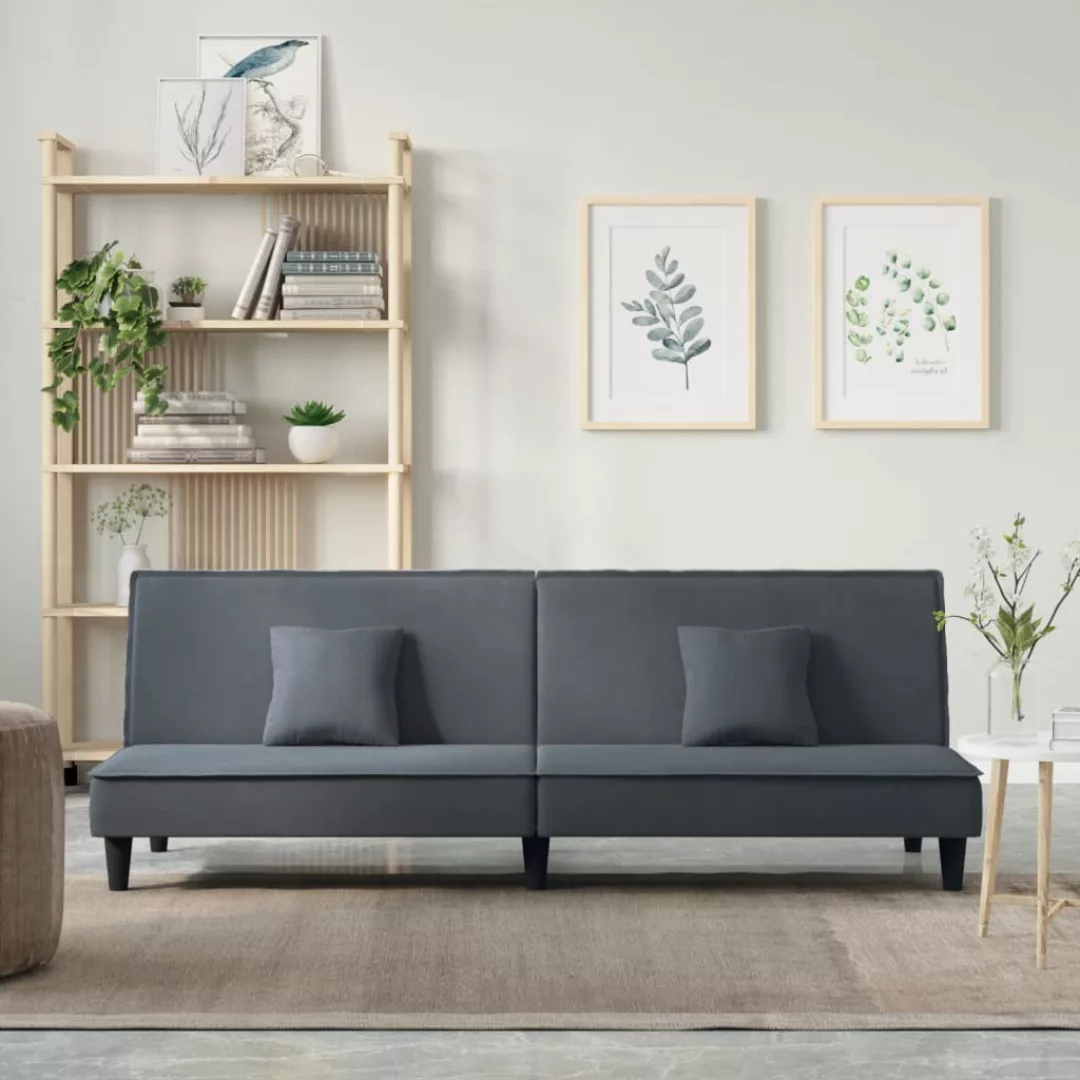 vidaXL Sofa Schlafsofa Dunkelgrau Samt günstig online kaufen