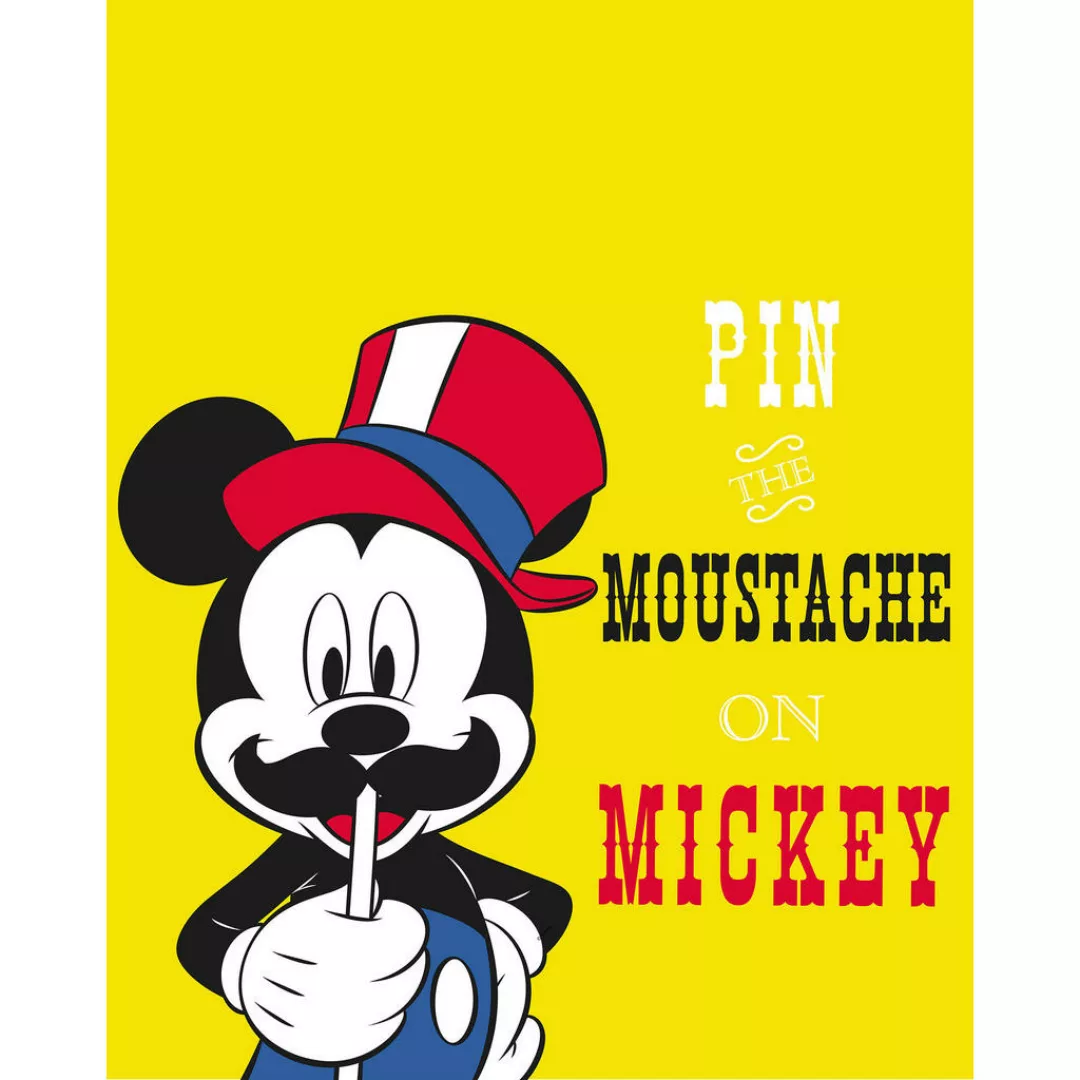 Komar Wandbild Mickey Mouse Moustache Disney B/L: ca. 40x50 cm günstig online kaufen