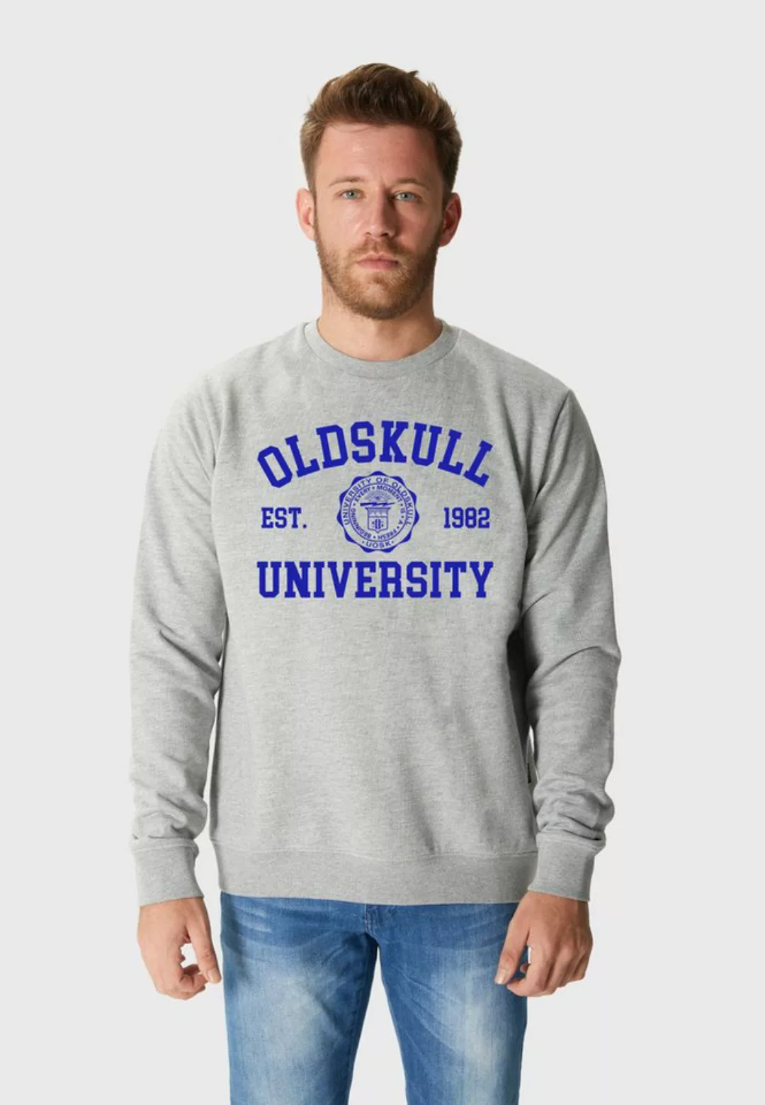 Oldskull Sweatshirt Retro University Logo Graphic günstig online kaufen