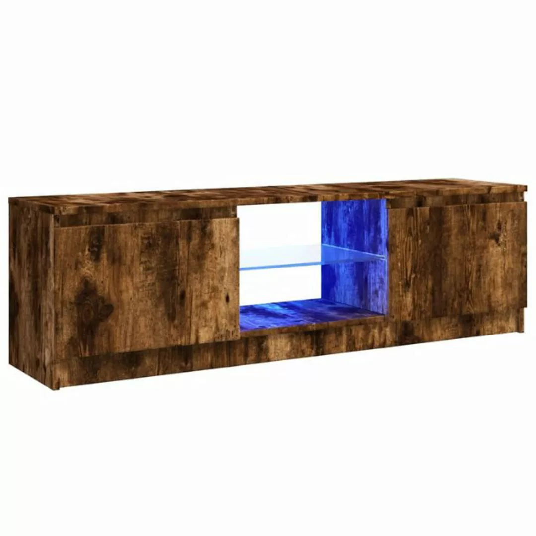 Vidaxl Tv-schrank Mit Led-leuchten Räuchereiche 120x30x35,5 Cm günstig online kaufen