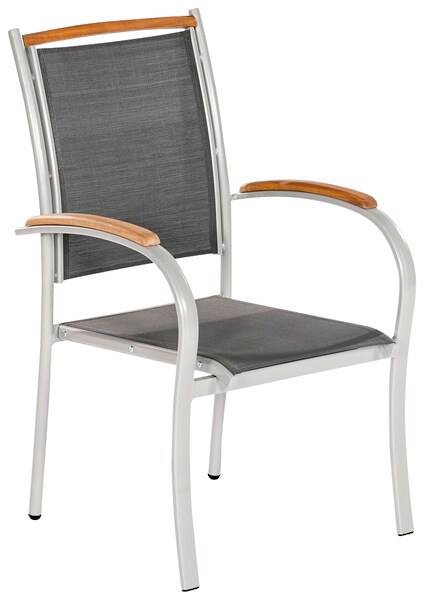 Merxx Siena Stapelsessel 2er-Set Silber-Grau günstig online kaufen