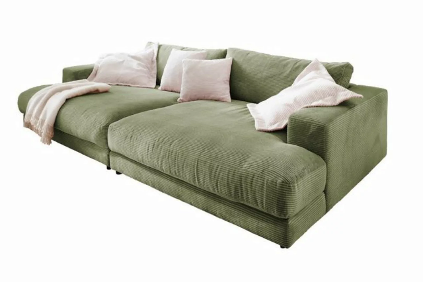 KAWOLA Big-Sofa MADELINE, Stoff od. Cord, versch. Tiefen und versch. Farben günstig online kaufen