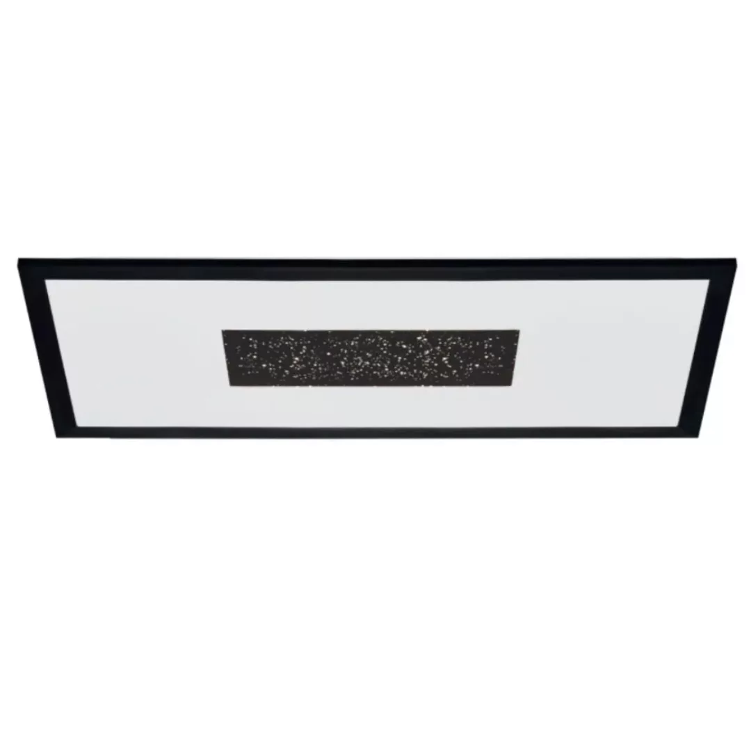 LED Deckenleuchte Marmorata in Schwarz und Weiß 17W 2200lm 595mm günstig online kaufen