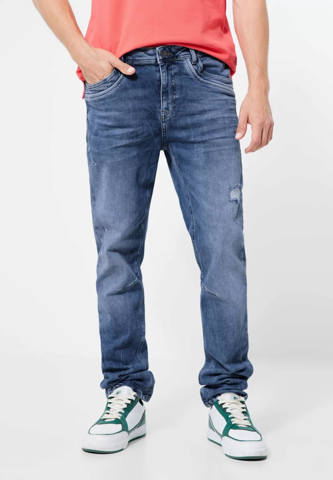 STREET ONE MEN Regular-fit-Jeans, im Used Look günstig online kaufen