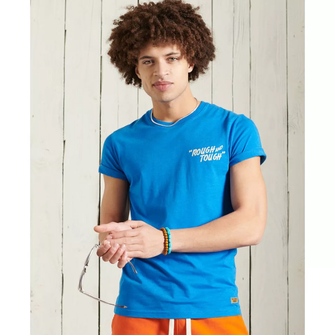 Superdry Workwear Graphic 185 Kurzarm T-shirt S Blue Bottle Marl günstig online kaufen