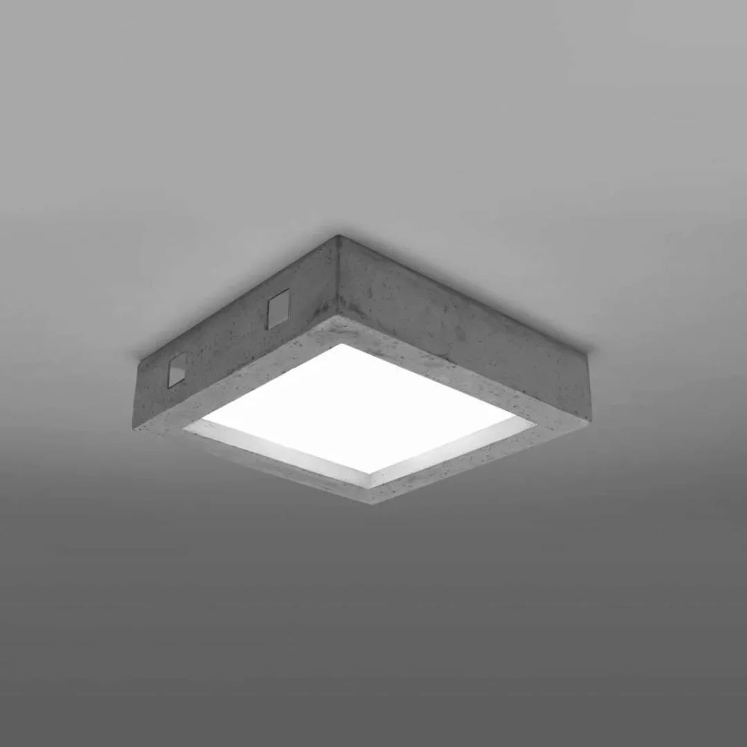 famlights | LED Deckenleuchte Resi in Grau 18W 1600lm günstig online kaufen