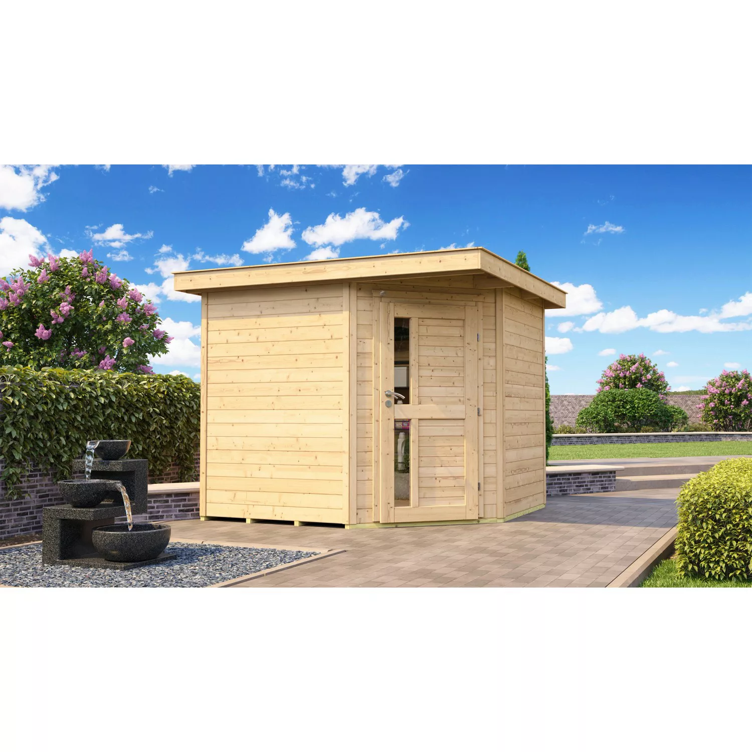 Weka Holz-Gartenhaus/Gerätehaus Gartenhaus/Gerätehaus 229 Flachdach Unbehan günstig online kaufen