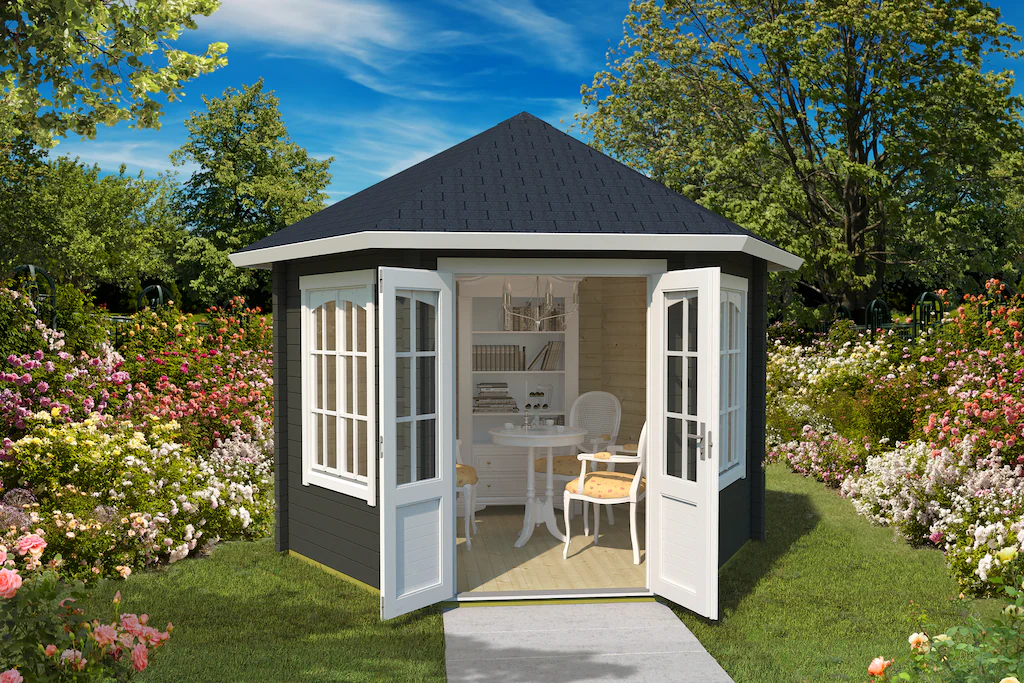 Nordic Holz Gartenhaus "Pavillon RIVERA 44" günstig online kaufen