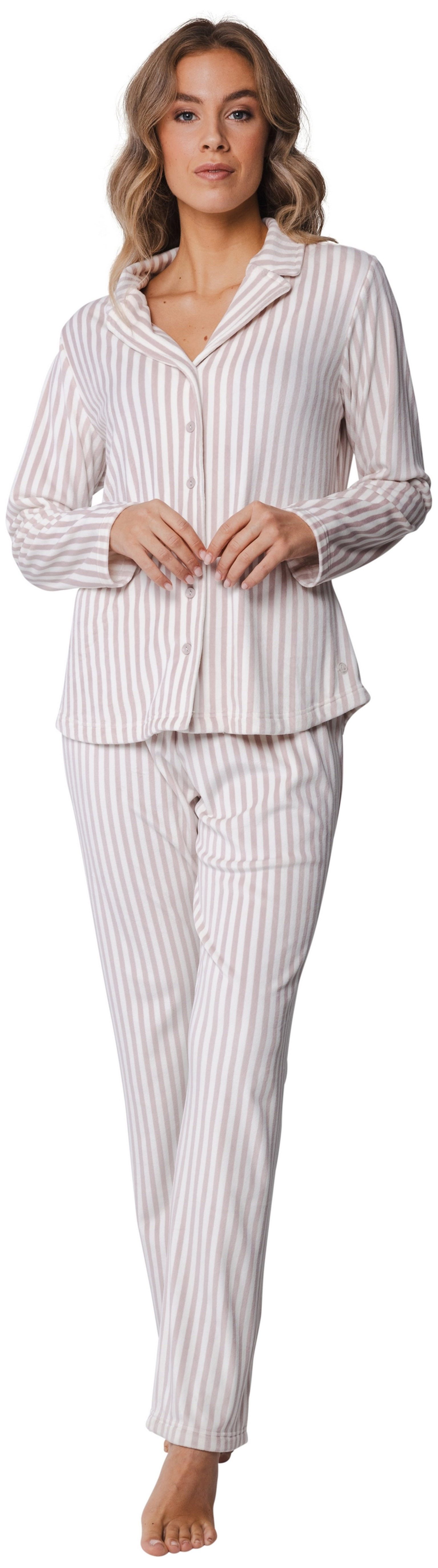 Pastunette Schlafanzug Damen Nikki Pyjama geknöpft günstig online kaufen