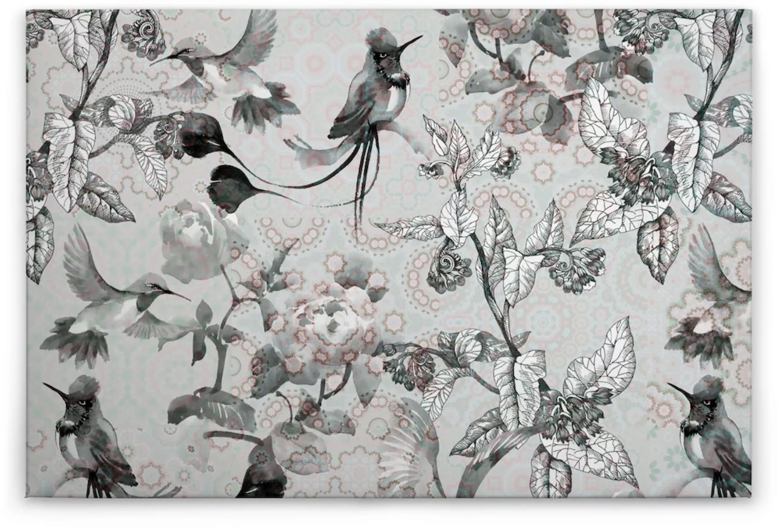 A.S. Création Leinwandbild "exotic mosaic 4", Vögel, (1 St.) günstig online kaufen