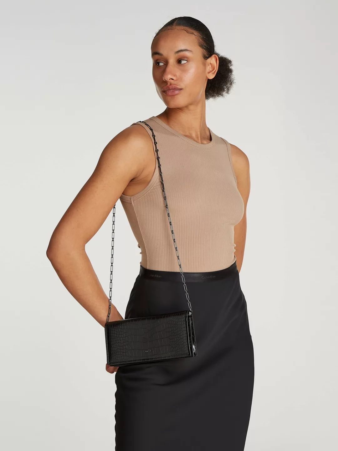 Calvin Klein Umhängetasche "CK GLOW CHAIN MINI BAG CROCO", Handtasche Damen günstig online kaufen