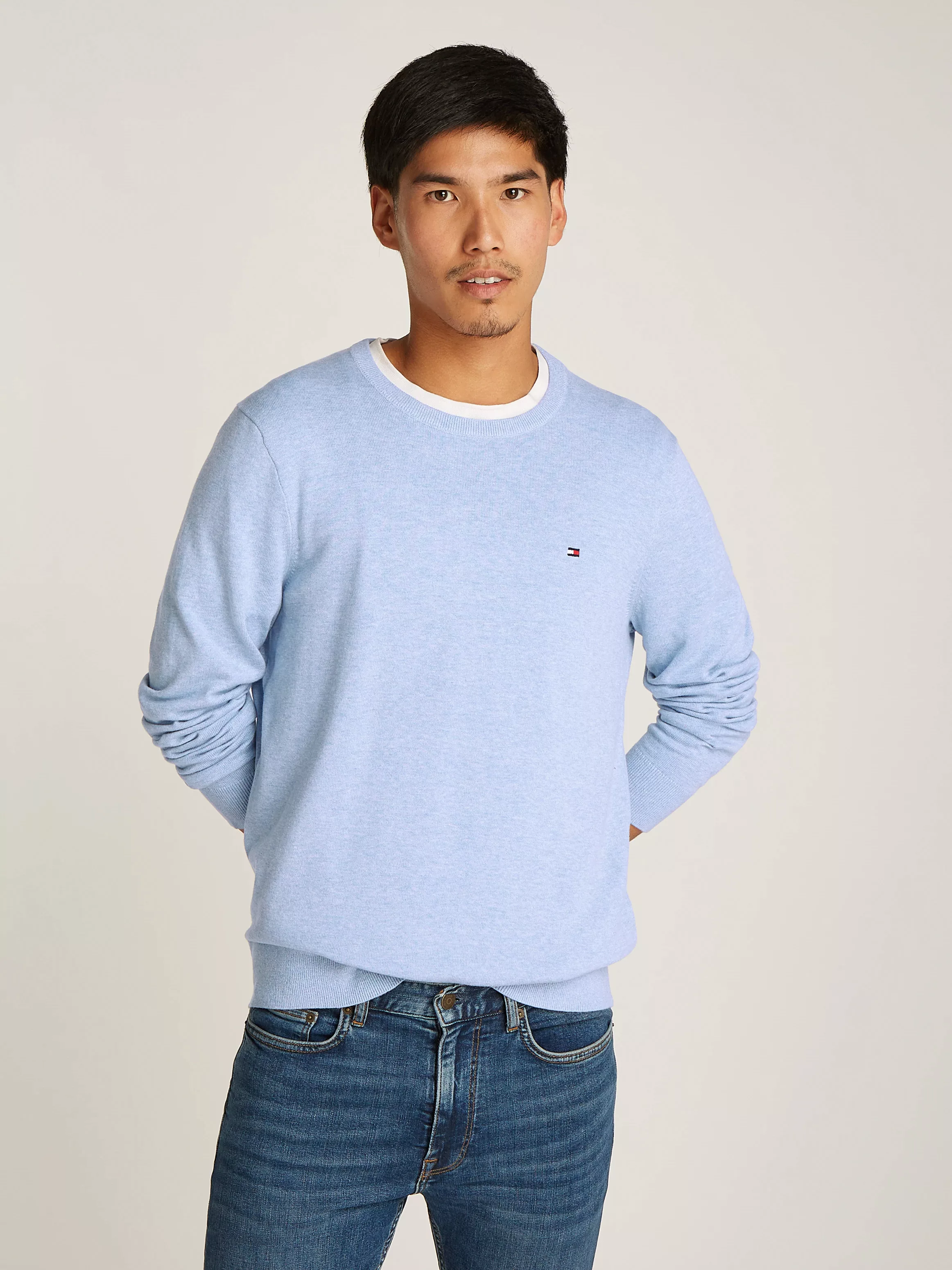 Tommy Hilfiger Rundhalspullover "ESSENTIAL COTTON CREW NECK" günstig online kaufen