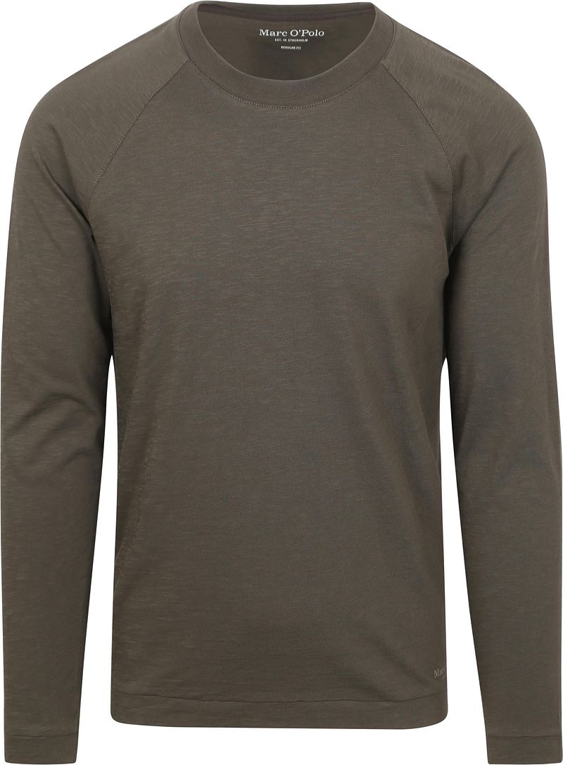 Marc O'Polo Longsleeve T-Shirt Copley Braun - Größe M günstig online kaufen