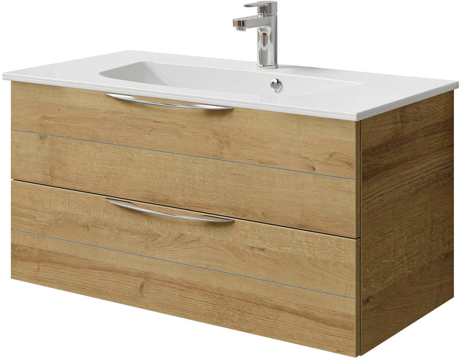 Saphir Waschtisch "Serie 6025 Mineralmarmor-Waschtisch mit Unterschrank, 97 günstig online kaufen