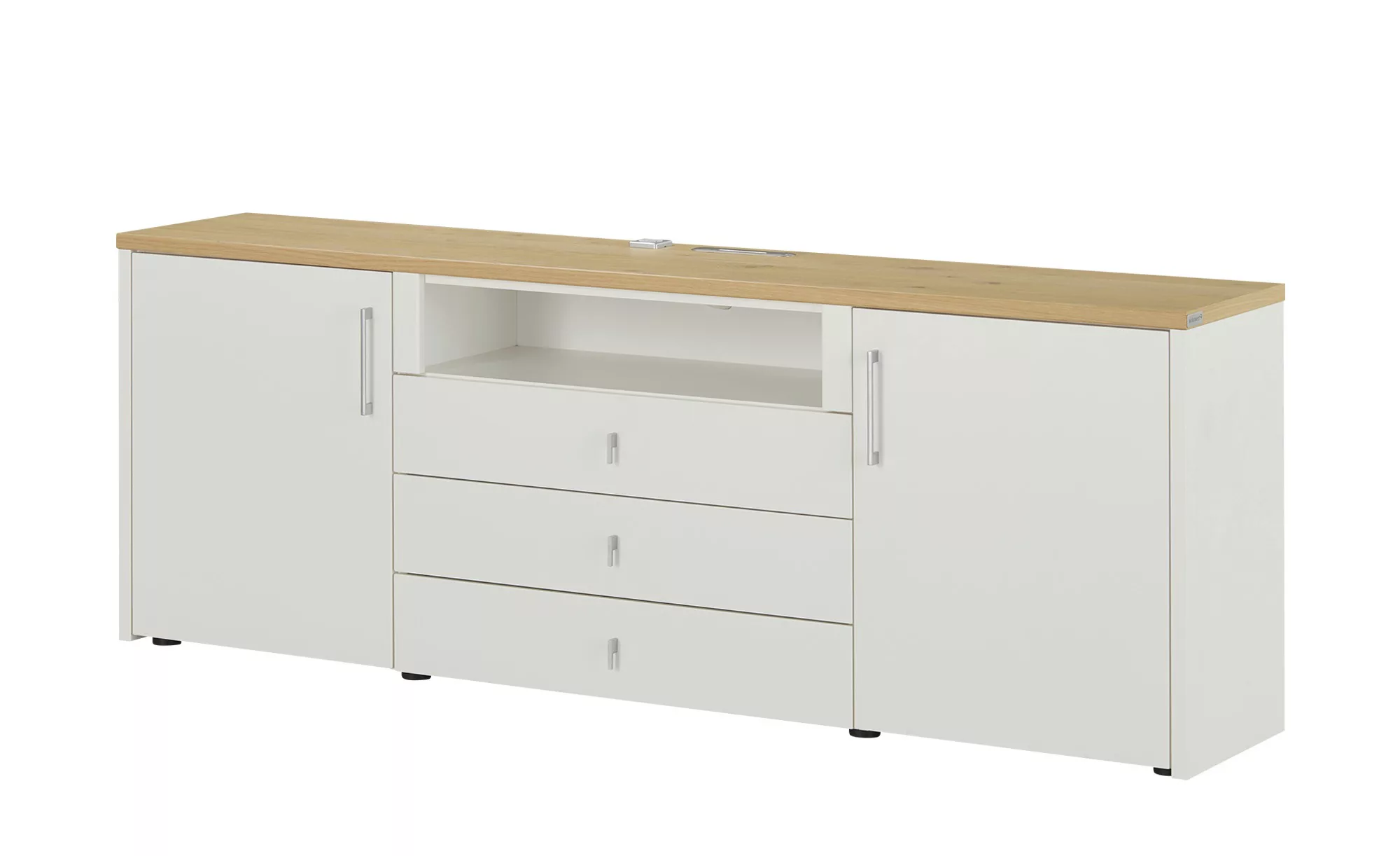 Wohnwert Sideboard  Libro ¦ weiß ¦ Maße (cm): B: 213 H: 75 T: 41.0 Kommoden günstig online kaufen