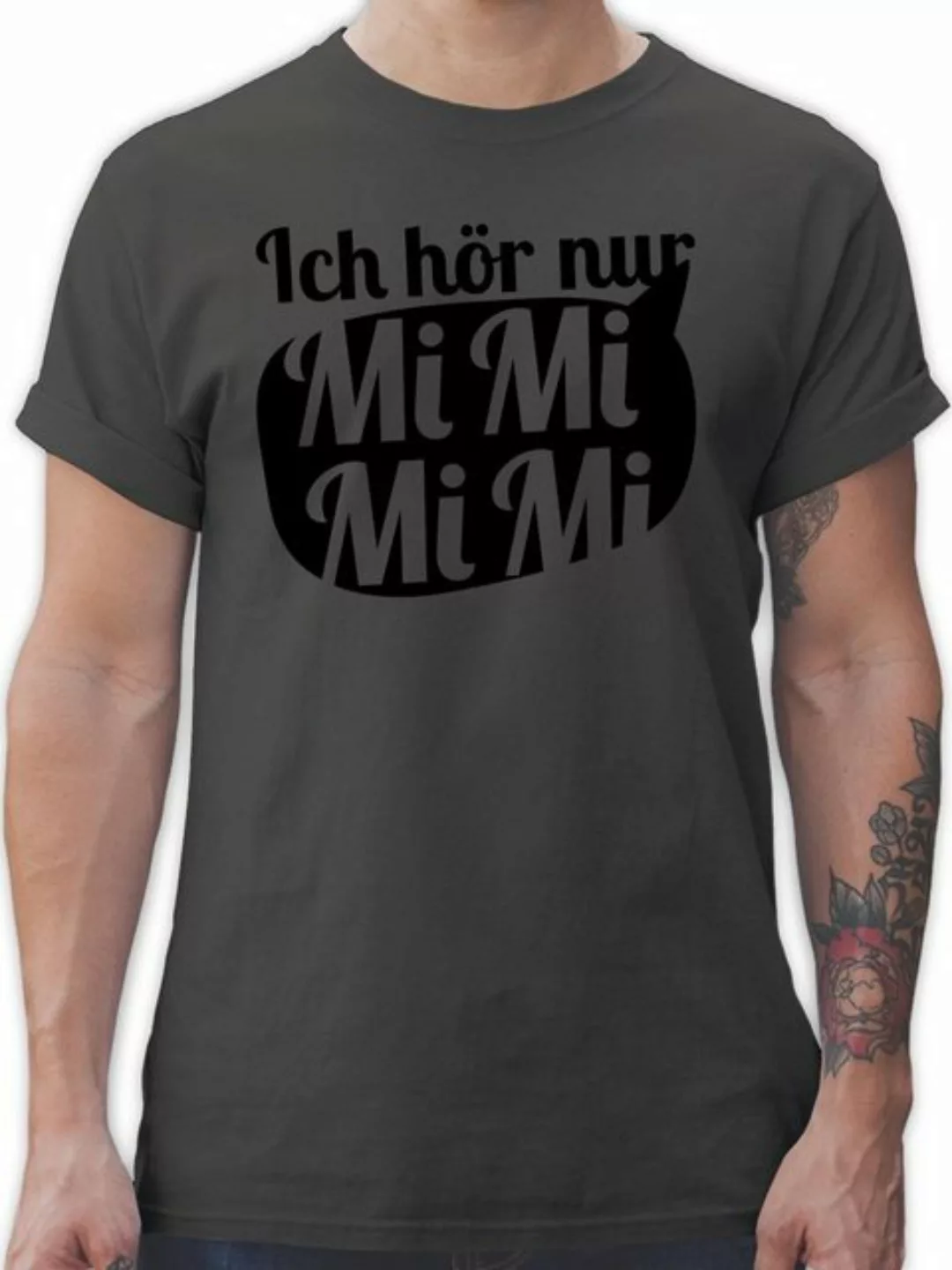 Shirtracer T-Shirt Ich hör nur MIMIMI mit Sprechblase - schwarz Sprüche Sta günstig online kaufen