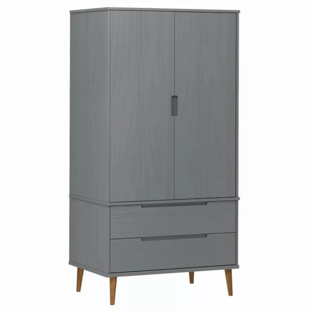 vidaXL Kleiderschrank Kleiderschrank Grau 90x55x175 cm Massivholz Kiefer günstig online kaufen