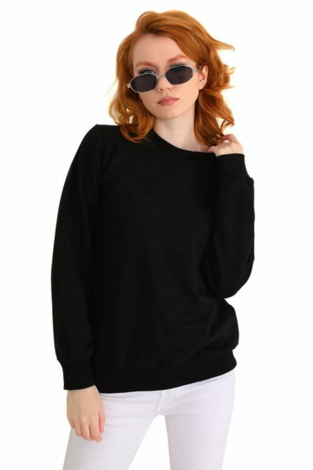 Bongual Sweater Sweatshirt Pullover mit gerauter Innenseite Basic günstig online kaufen