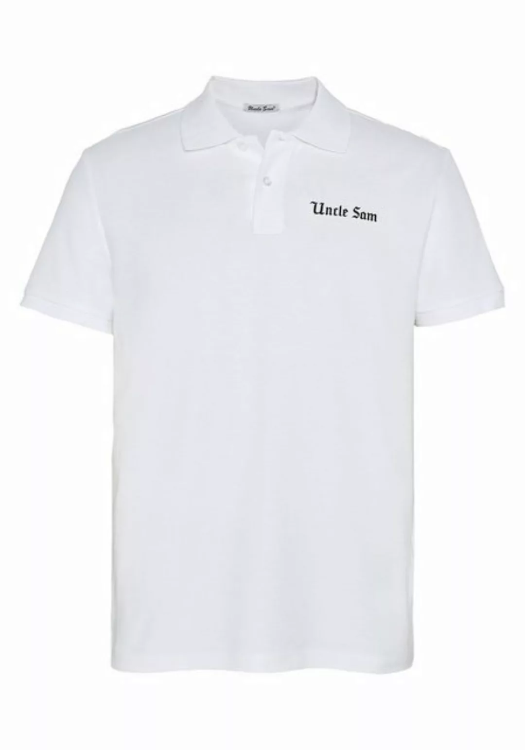 Uncle Sam Poloshirt mit Label-Motiv hinten günstig online kaufen