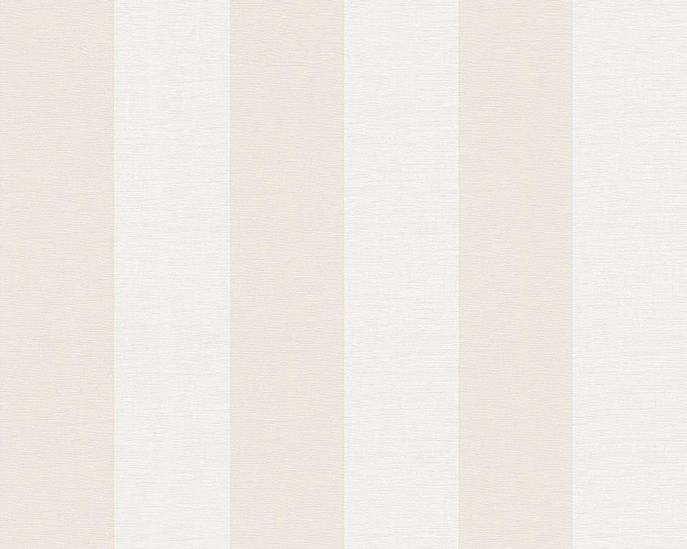 Bricoflor Vliestapete Beige Weiß Gestreift Klassische Tapete mit Streifen M günstig online kaufen