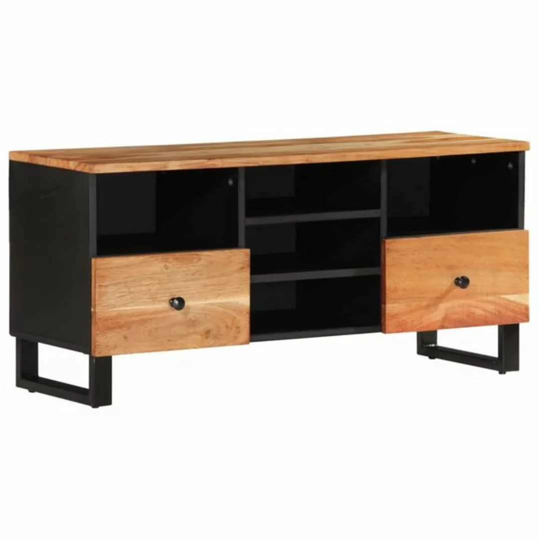 furnicato TV-Schrank 100x33x46 cm Massivholz Akazie und Holzwerkstoff günstig online kaufen