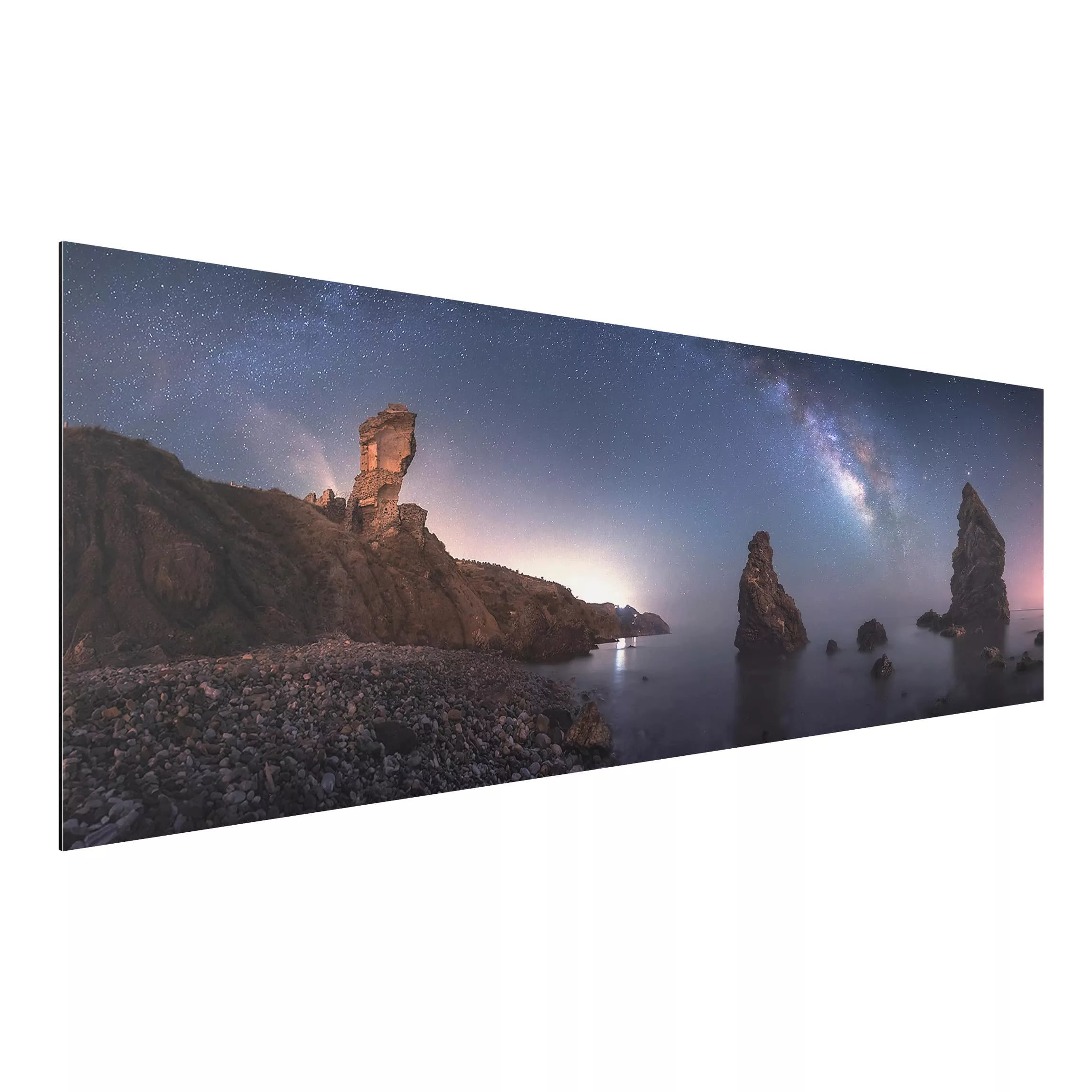 Alu-Dibond Bild Natur & Landschaft - Panorama Sea of galaxies günstig online kaufen