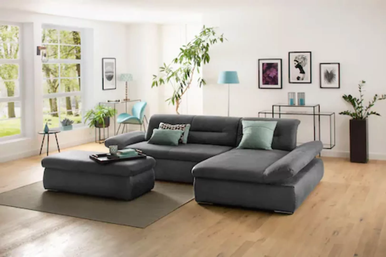 INOSIGN Ecksofa »Avesa L-Form«, Wahlweise mit Armteilvertsellung und Bettfu günstig online kaufen