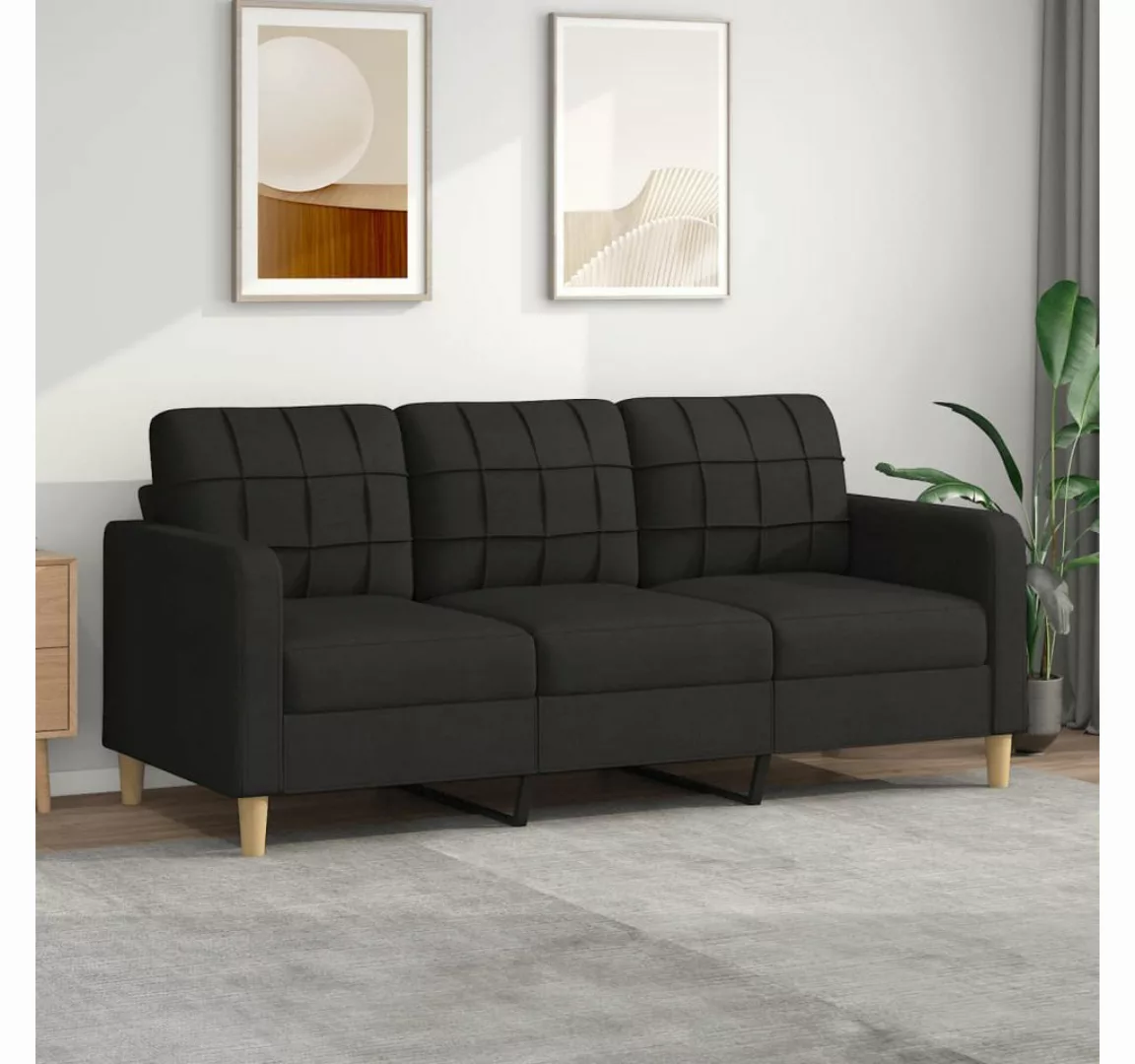 vidaXL Sofa 3-Sitzer Sofa Couch Möbel Weinrot 180 cm Stoff günstig online kaufen