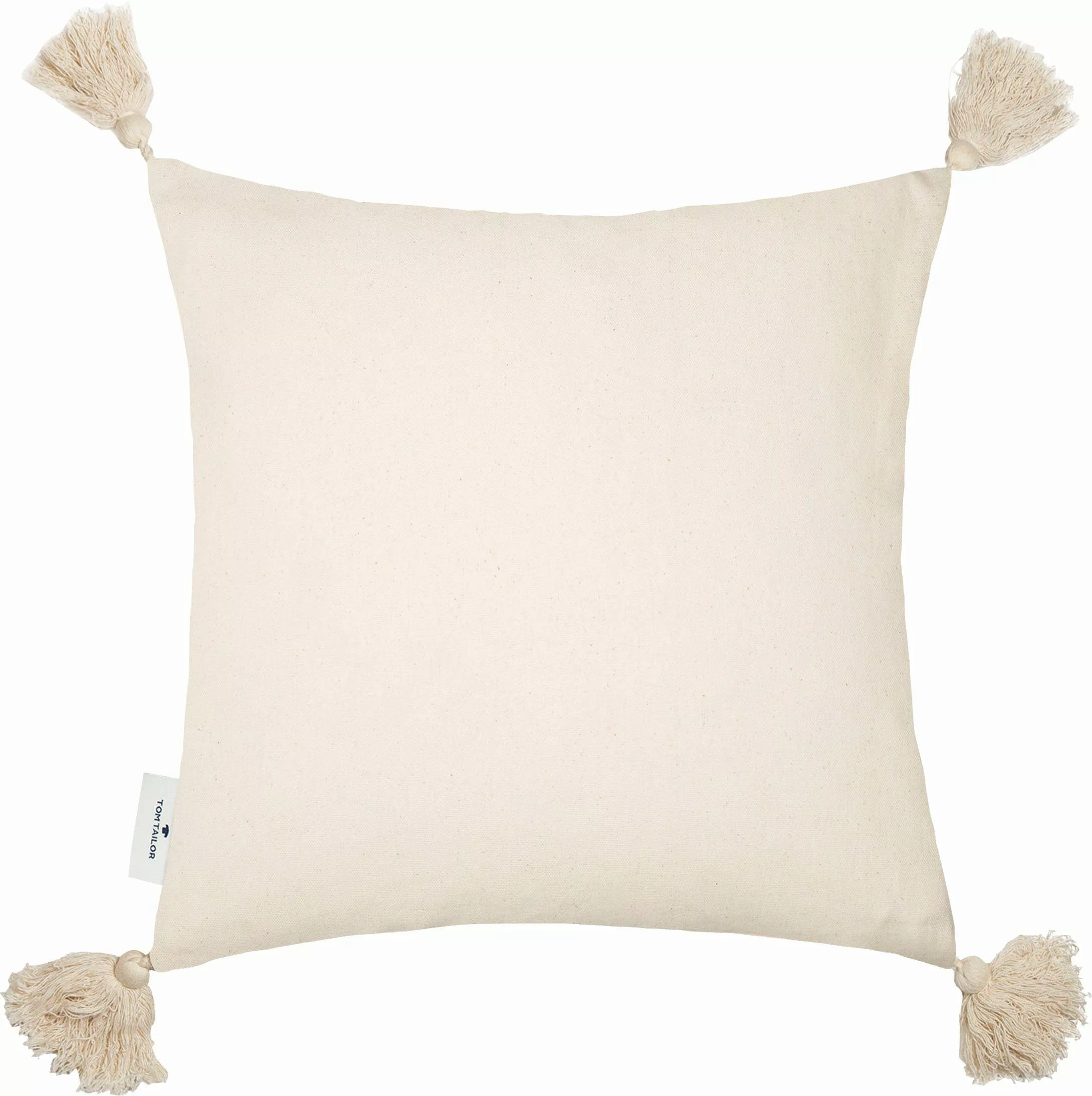 TOM TAILOR HOME Dekokissen »Knot Lines«, mit trendigen Quasten, Kissenhülle günstig online kaufen