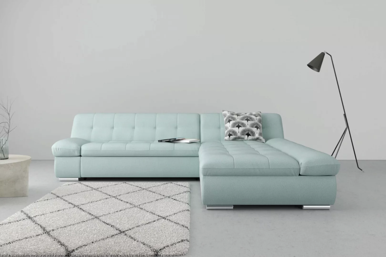 DOMO collection Ecksofa "Mona L-Form", wahlweise mit Bettfunktion günstig online kaufen